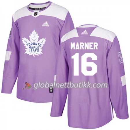 Toronto Maple Leafs Hockeydrakt Mitchell Marner 16 2017-2018 Purple Fights Cancer Practice Adidas Authentic - Herre